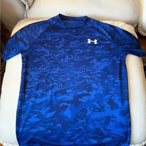 Under Armour Men's Short Sleeve Blue Pattern Tee